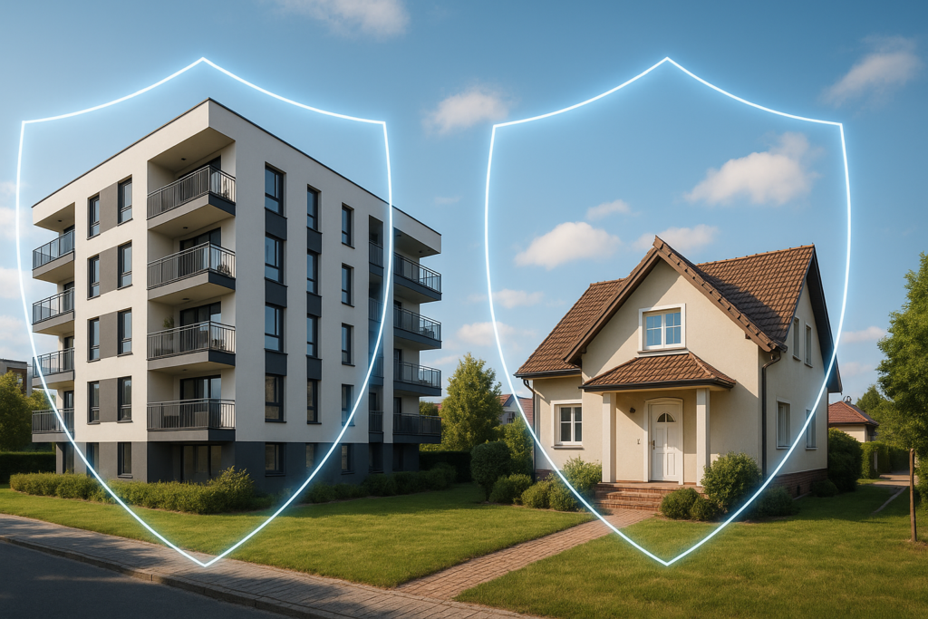 Dom i blok mieszkalny w Ursusie chronione symbolicznie przez tarczę ubezpieczeniową